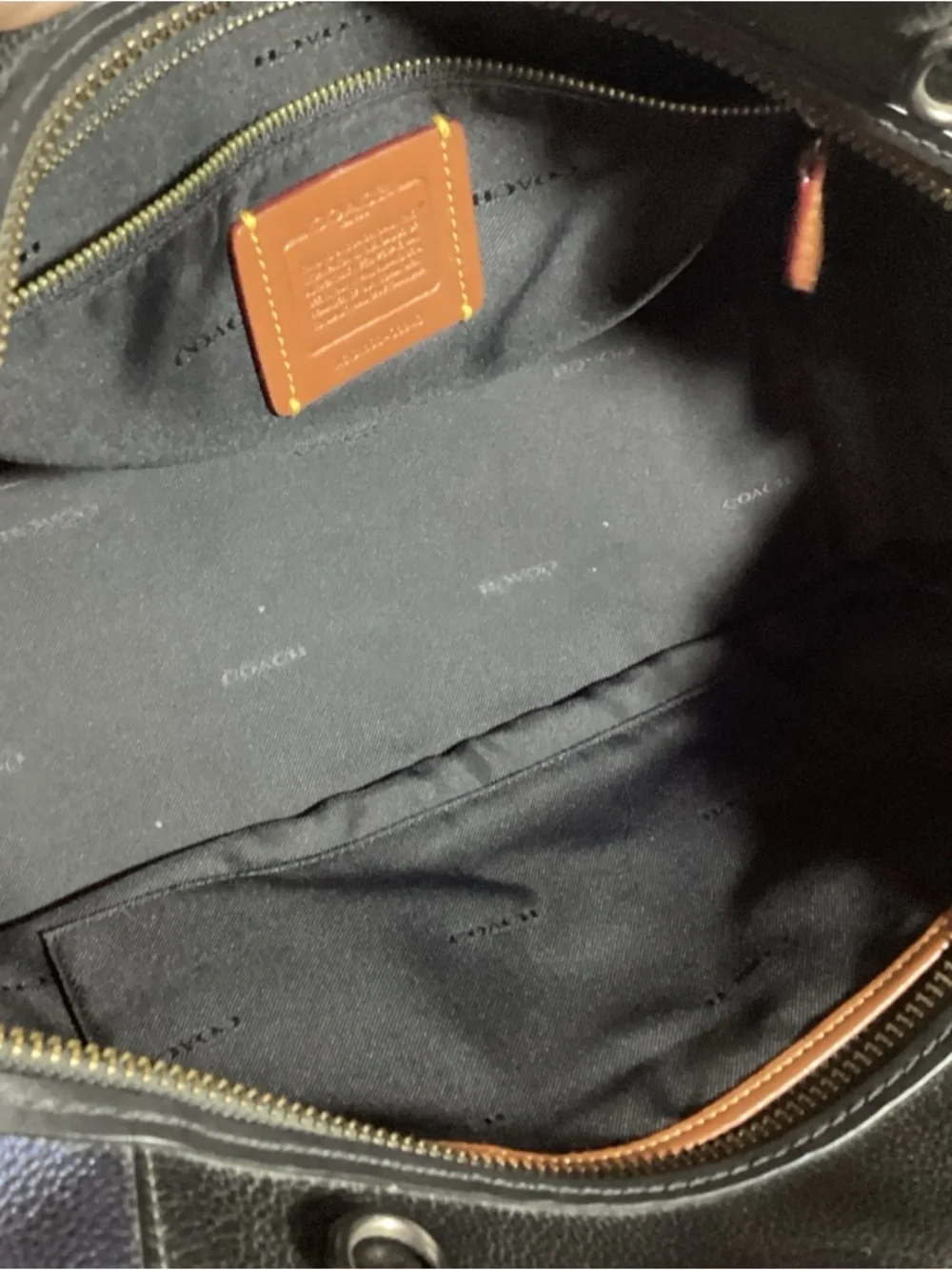 COACH Dreamer 36 Metallic Colorblock Leather Satchel Tote Bag #38842 - Picture 13 of 16